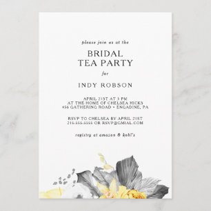 Invitación a una fiesta de té de novia tropical mo