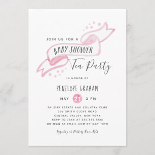 Invitación a una fiesta de té en Baby Shower con c