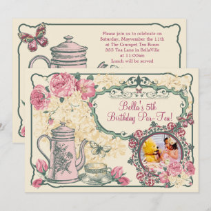Invitación a una fiesta de té fotográfico de época
