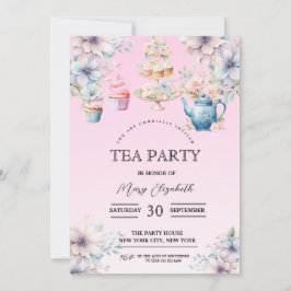 Invitación a una fiesta de té, invitación a una fi