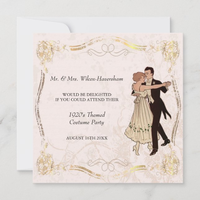 Invitación a una fiesta de vestimenta de época de  (Anverso)