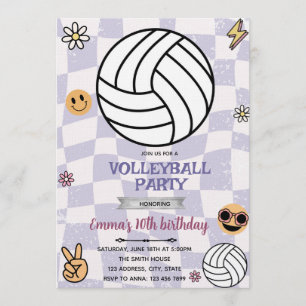 invitación a una fiesta de voleibol genial
