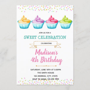 Invitación a una fiesta de yogur congelada