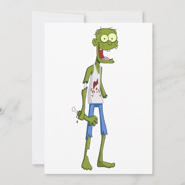 Invitación a una Fiesta de Zombies – Tarjeta de Ha (Anverso)