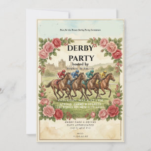 Invitación a una Fiesta del Derby de Kentucky Vint