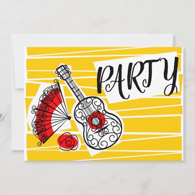 Invitación a una fiesta del grupo Español Souvenir (Anverso)