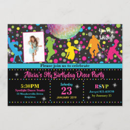 Invitación a una fiesta disco Chica Dance Birthday