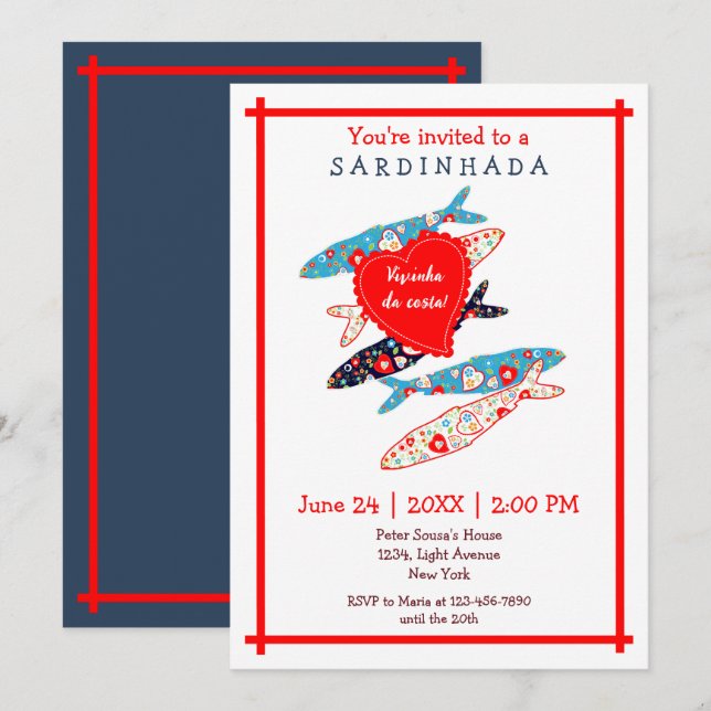 Invitación a una fiesta en la casa de las sardinas (Anverso / Reverso)