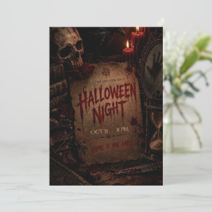 Invitación a una fiesta espeluznante de Halloween