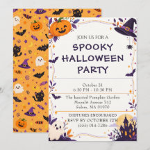 Invitación a una fiesta espeluznante de Halloween