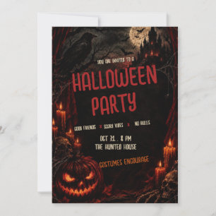Invitación a una fiesta espeluznante de Halloween
