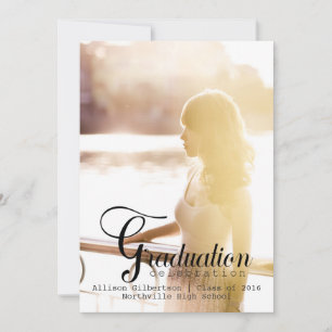 Invitación a una fiesta fotográfica de graduación 