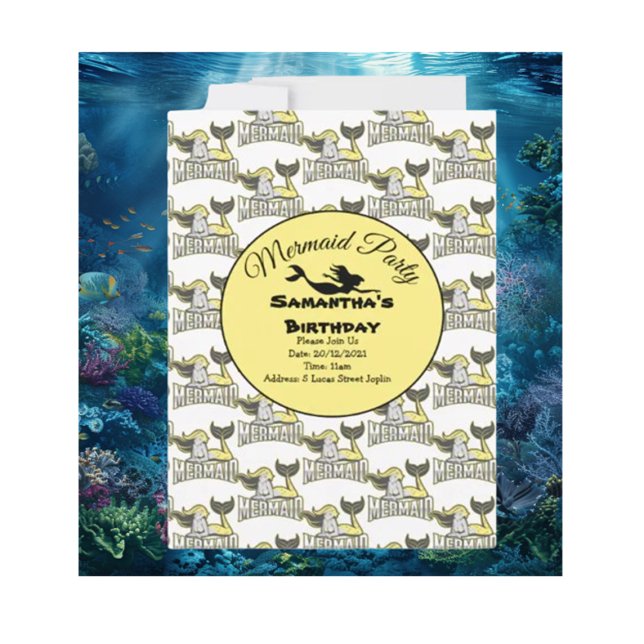 Invitación a una Fiesta Mágica de Sirena (Dive into a Magical Mermaid Birthday Party)