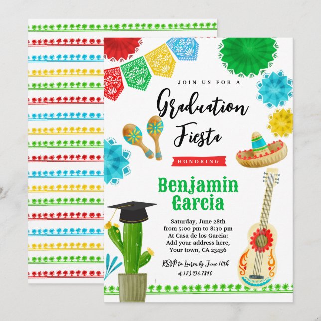 Invitación a una fiesta mexicana de graduación