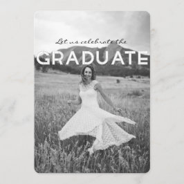 Invitación a una fiesta moderna de graduación en b