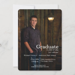 Invitación a una fiesta moderna y sencilla de grad