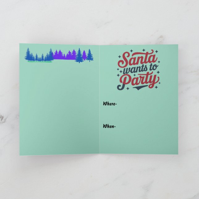 Invitación a una fiesta navideña adorable (Interior)