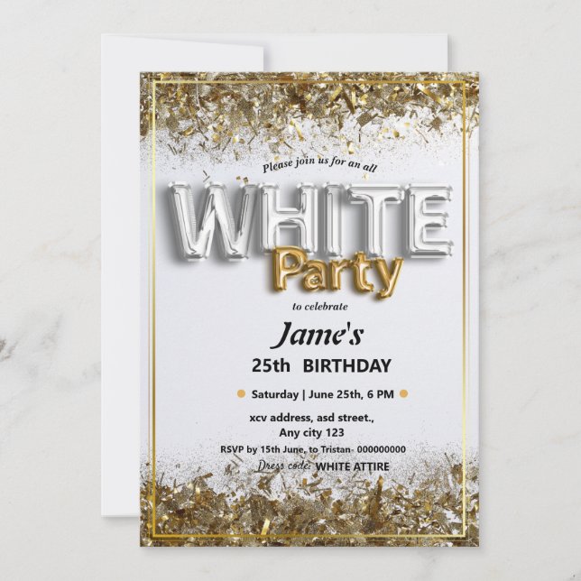 Invitación a una fiesta o evento de etiqueta de to (Anverso)