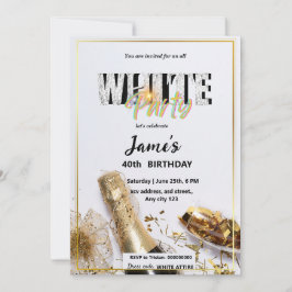 Invitación a una fiesta o evento de Todo Blanco
