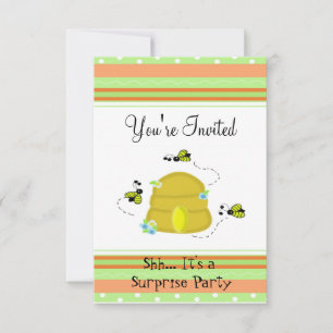 Invitación a una Fiesta Sorpresa de Abejorro Lindo