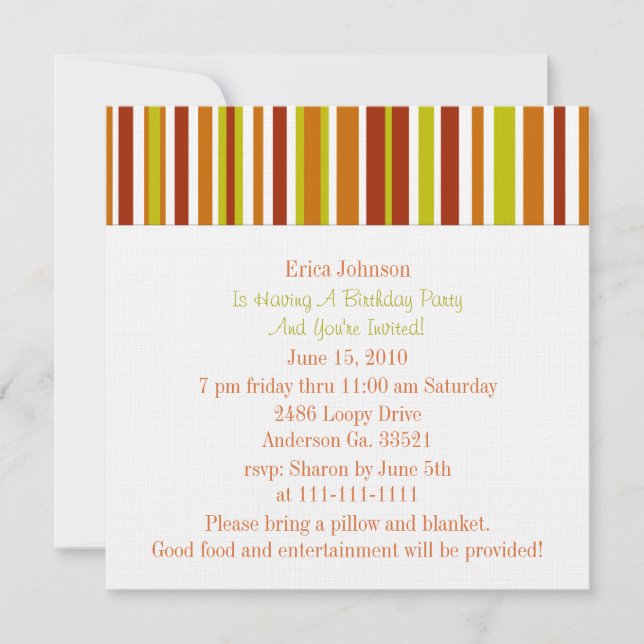 Invitación a una fiesta suntuosa sonriente (Anverso)