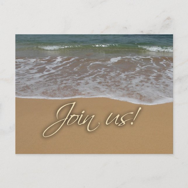 Invitación a una fiesta temática en la playa (Anverso)