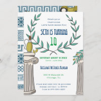 Invitación a una fiesta temática griega