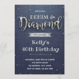 Invitación a una fiesta temática sobre el denim y 