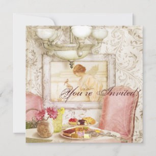 Invitación a una gran fiesta del té. Shabby Chic,