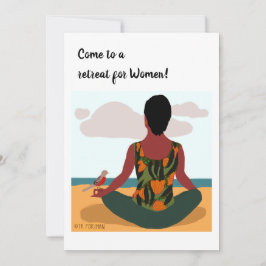 Invitación a una mujer posmujer de yoga