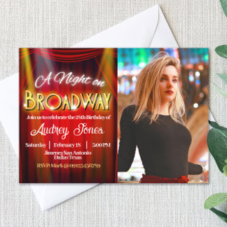 Invitación a una noche en Broadway con foto