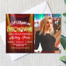 Invitación a una noche en Broadway con foto