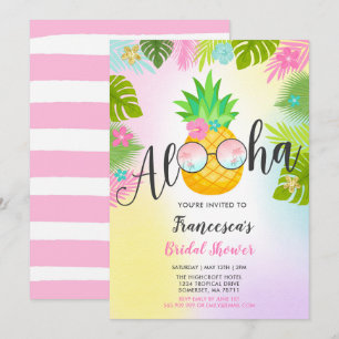 Invitación a una novia hawaiana a una ducha de nov