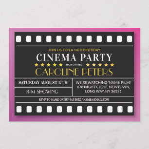 Invitación a una película de cine de cualquier eda