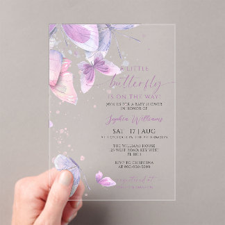 Invitación a una pequeña y delicada fiesta de bebé