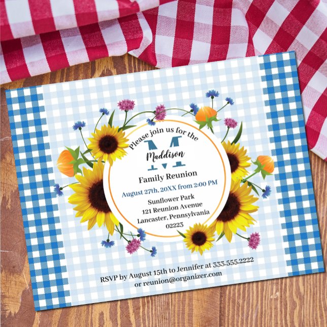 Invitación a una reunión familiar con flores (Subido por el creador)