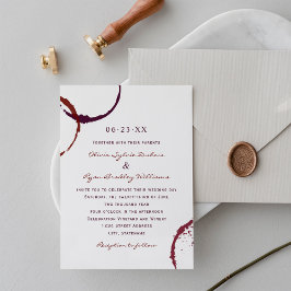 Invitación a una segunda boda rusa de vino rojo os