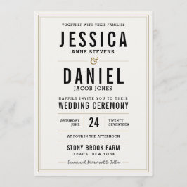 Invitación a una simple boda rústica - Floral haci