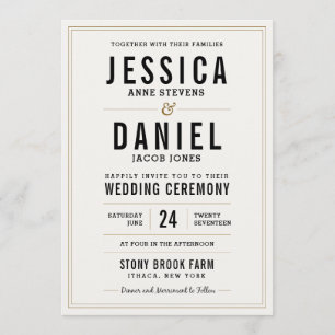 Invitación a una simple boda rústica - Floral haci