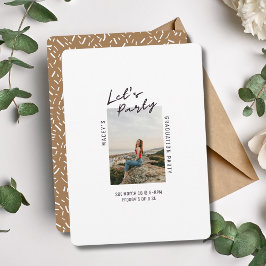 Invitación a una simple fiesta de graduación de fo