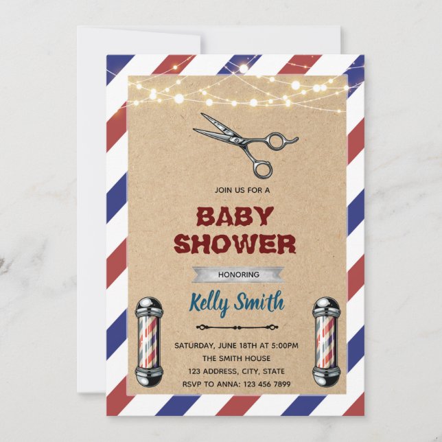 Invitación a una tienda de barberías (Anverso)