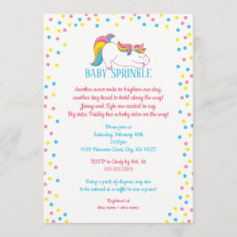 Invitación a unicornio Baby Sprinkle