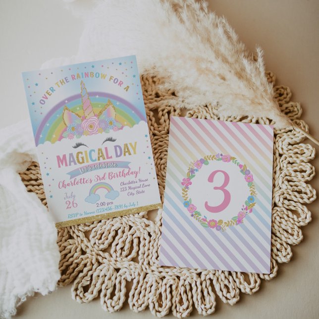 Invitación a unicornio por cumpleaños, Fiesta unic (Subido por el creador)