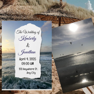 Invitación A unique beach wedding invitation 