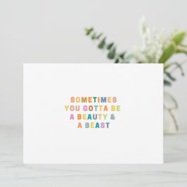 Invitación A VECES TIENES QUE SER UNA HERMOSA Y UNA BEASt