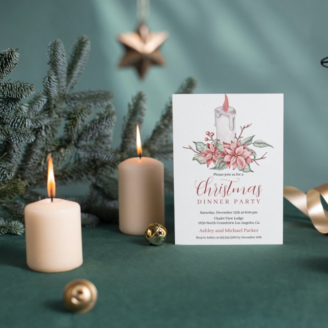 Invitación a velas de Navidades de acuarela (Subido por el creador)