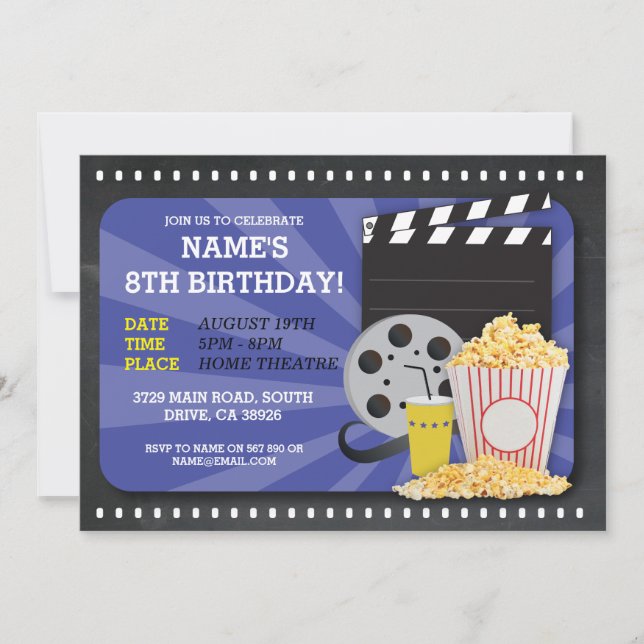 Invitación a ver la fiesta de cumpleaños del cine  (Anverso)