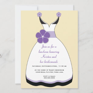 Invitación a vestir Boda dulce morado y vainilla