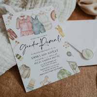 Invitación a vestir boho para revelar género
