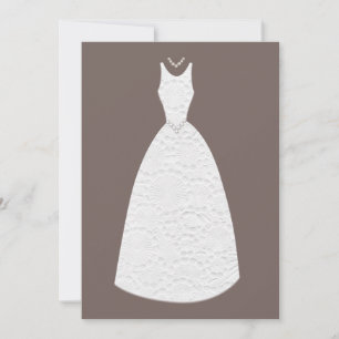 Invitación a vestir con Boda blanco marrón